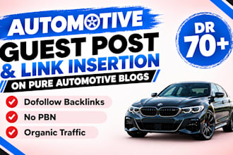 do car guest posting on automotive guest blogs and build automotive backlinks