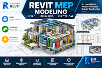 create revit mep models for hvac plumbing and electrical systems
