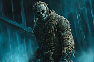 draw fantasy horror monster character illustration