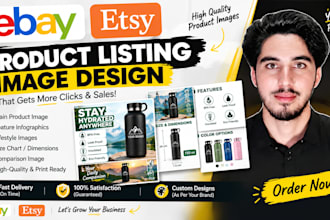 design  ebay etsy product listing images in 24 hours