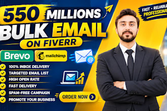 send 550 million bulk email blast, email campaign and email marketing