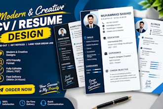 write and design a professional ats resume or cv