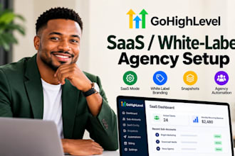 setup gohighlevel saas mode, ghl white label, snapshot and agency automation