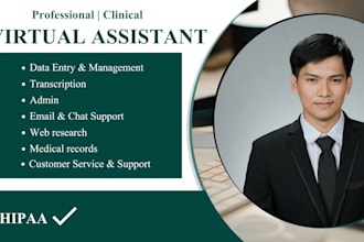 be your virtual assistant for data entry and transcription