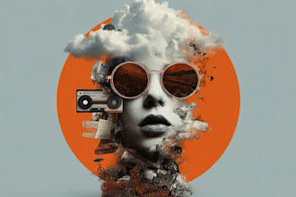 create an artistic and modern music cover design