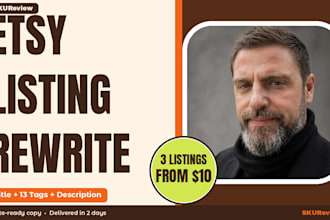rewrite your etsy listings SEO titles tags and descriptions
