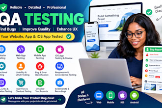 do QA testing, app testing, website testing, and ios app review