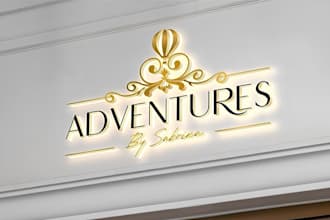 design a luxury travel, hotel, resort and tourism logo