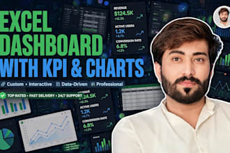 create modern interactive excel dashboard with charts and kpi