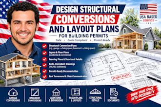 design structural conversions and layout plans for building permits