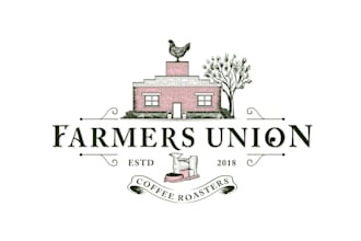 create professional vintage farm logo design