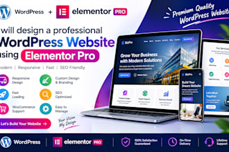 design, redesign wordpress website using elementor pro