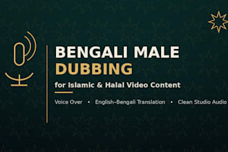 do bengali male dubbing for you content