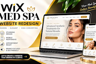 redesign wix med spa website med spa wix website redesign wix landing page