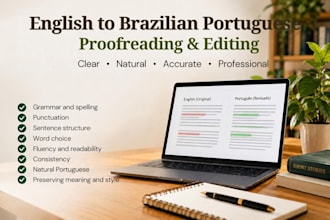 proofread and edit your english to portuguese translation