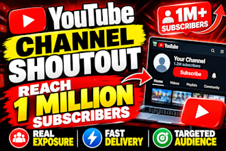 shoutout youtube channel to 1 million subscribers