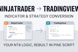 convert ninjatrader indicator, ninjatrader strategy to tradingview pinescript