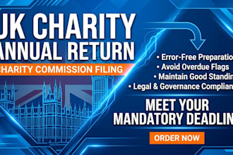 prepare UK charity annual return and trustee compliance report
