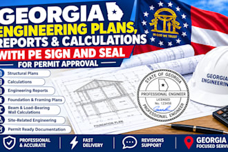 do georgia engineering plans, reports and calculations with sign and seal