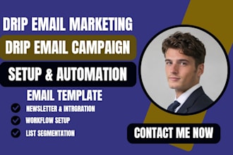 set up drip email marketing automation, campaigns and ecommerce workflows