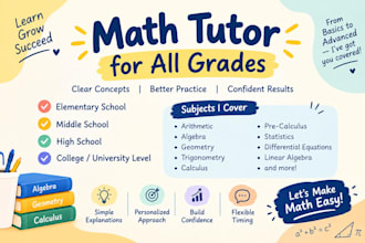 be a math tutor for all grades