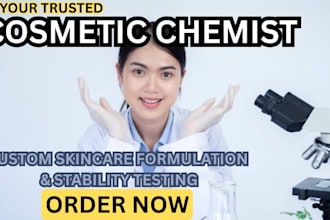 be your cosmetic formulation chemist for skincare and new product development
