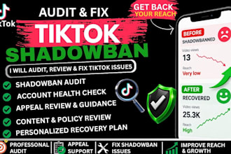 fix tiktok shadow ban, appeal letter fix shadow ban issues with disgnose audit