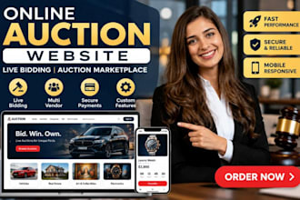 build online auction website live bidding auction marketplace bidding platform
