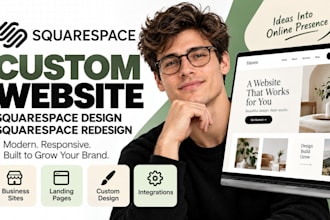 develop custom squarespace website design for you