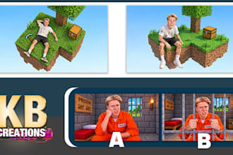 create professional irl minecraft youtube thumbnails