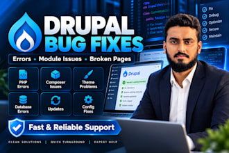fix drupal bugs, errors, module issues and broken pages