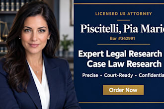 do legal research and case law research as a licensed US attorney