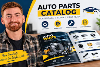 design auto parts catalog, automotive product catalog, spare parts brochure