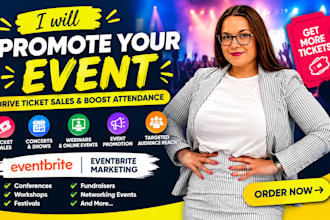 event promotion, ticket sales, webinar, concert, shows eventbrite marketing