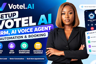 setup votel ai CRM, ai voice agent, automation and booking system