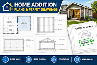 design home addition plans floor framing foundation permit drawing