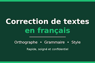 proofread and edit your french texts and documents