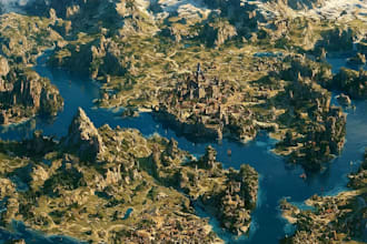 design detailed ttrpg campaign map illustration for tabletop games