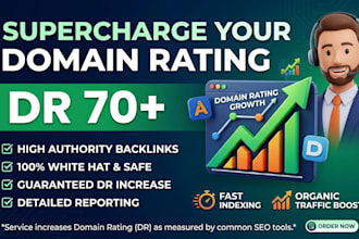 increase domain rating ahrefs DR 70 plus with seo backlinks