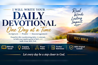 write daily devotionals for your ministry or devotional book