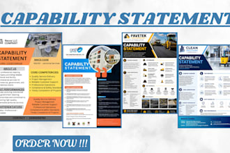 design a professional corporate capability statement for your business