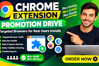 do chrome extension promotion drive targeted browsers for real users installs