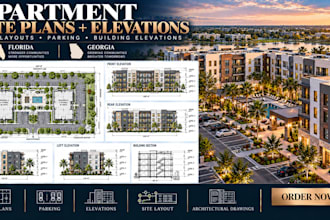 design apartment site plans and elevations in florida, georgia