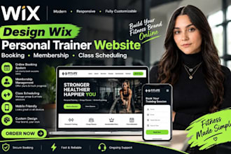 design wix personal trainer fitness website booking membership class scheduling