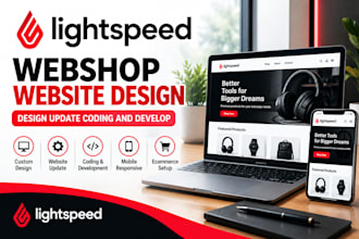 design develop update lightspeed ecommerce website webshop