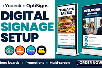 setup digital signage for your business via yodeck optisigns and other software