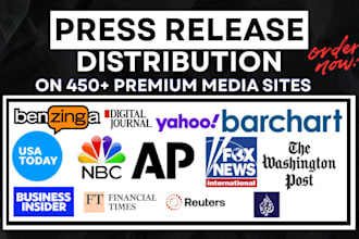 do press release distribution and press release writing to premium media sites