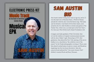 design a professional dj press kit media kit electronic press kit one sheet