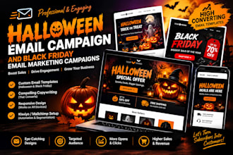 create halloween email campaign and black friday email marketing campaigns