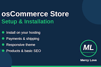 install and set up your oscommerce online store